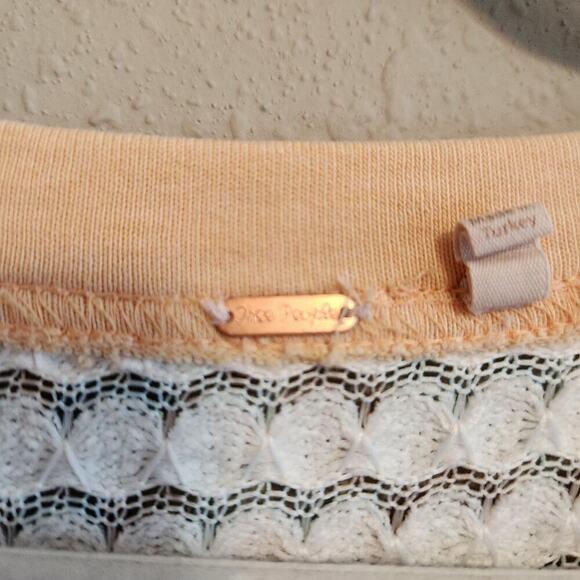 Free People Size Small  Peach Pullover Casual Sweatshirt - Picture 6 of 11